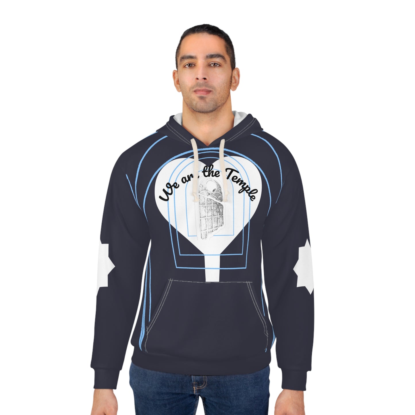 We are the Temple Unisex Pullover Hoodie (AOP)