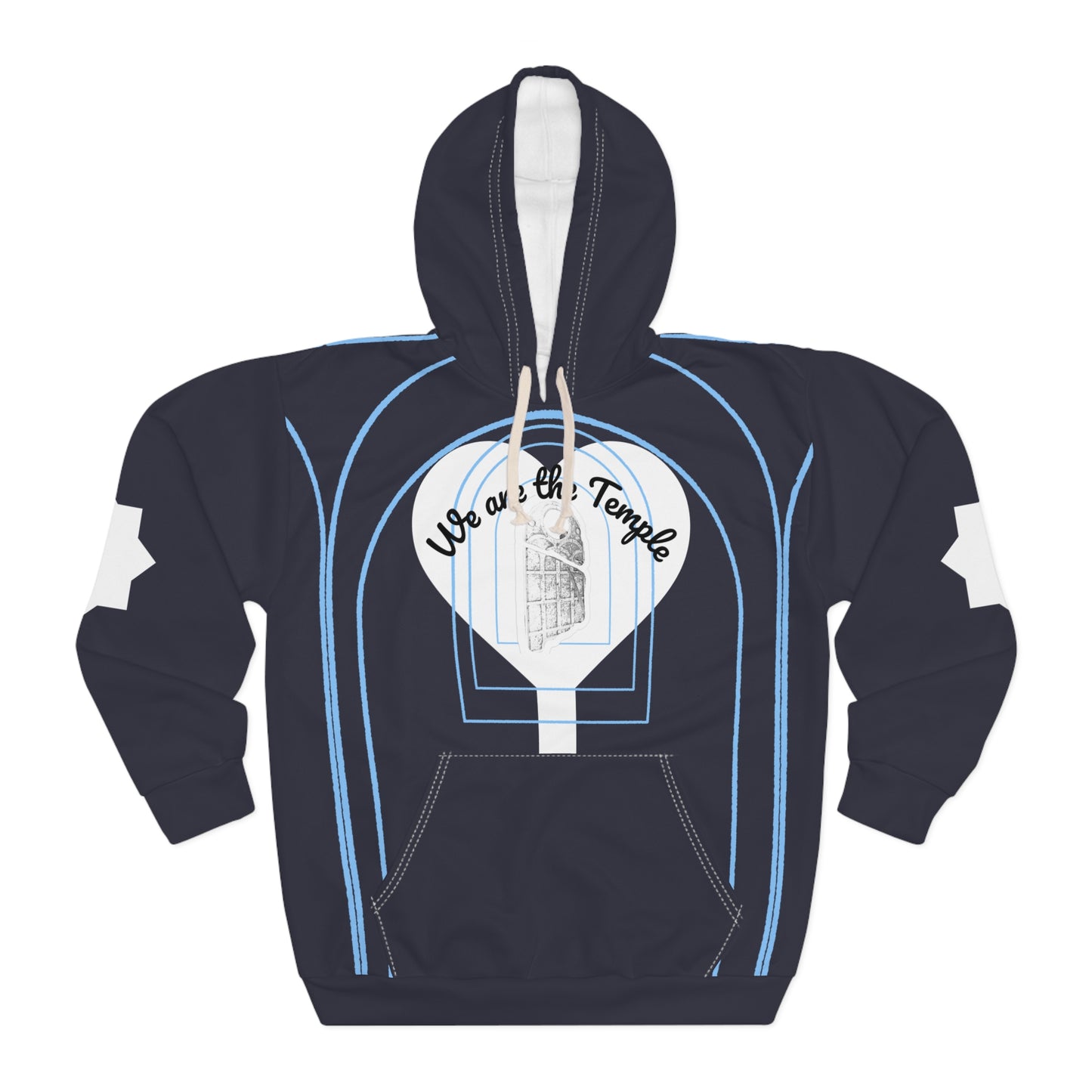 We are the Temple Unisex Pullover Hoodie (AOP)