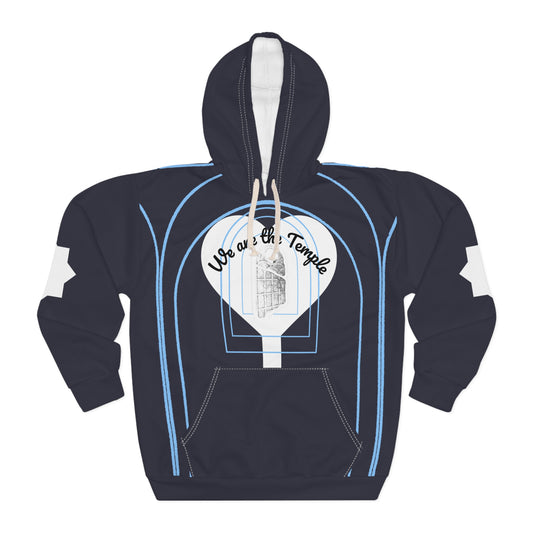 We are the Temple Unisex Pullover Hoodie (AOP)