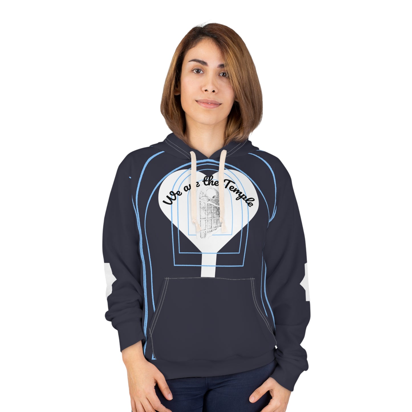 We are the Temple Unisex Pullover Hoodie (AOP)